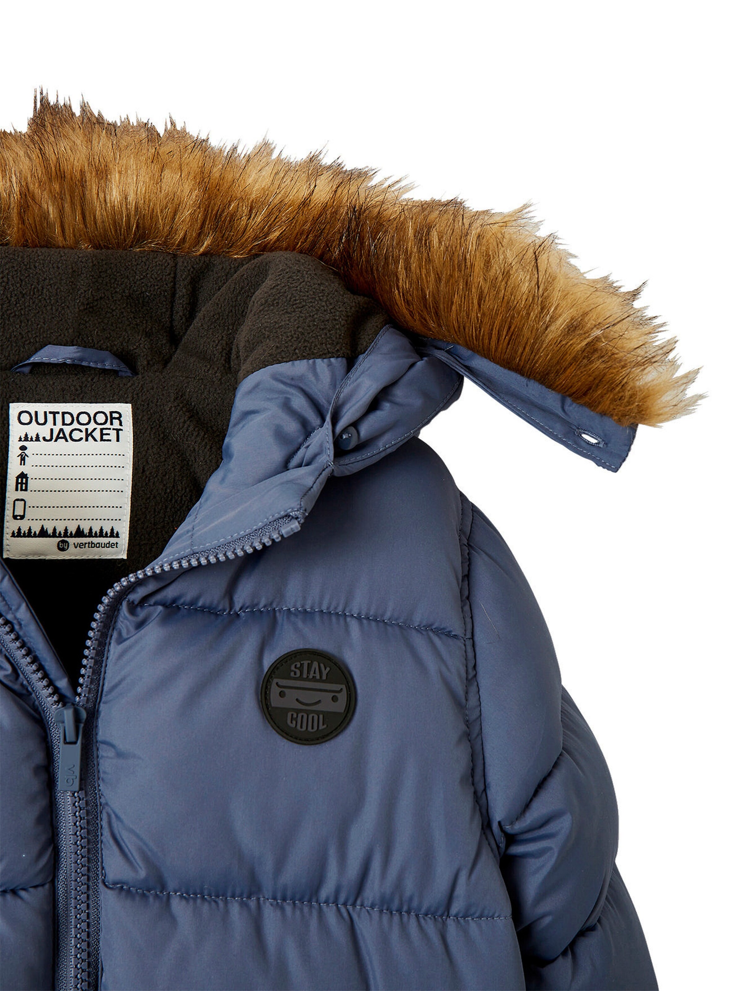 Vertbaudet Jungen Jacke & Handschuhe mit Recyclingmaterial blau