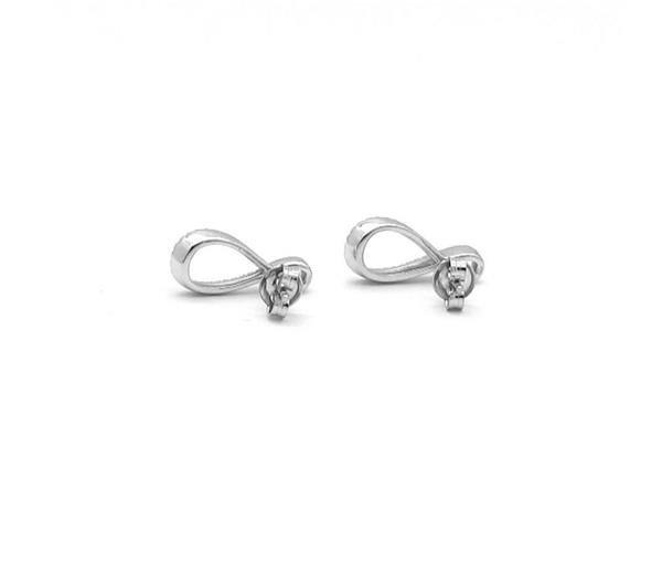 Unique And Co Ladies Unique And Co Sterling, Rhodium, CZ Earrings
