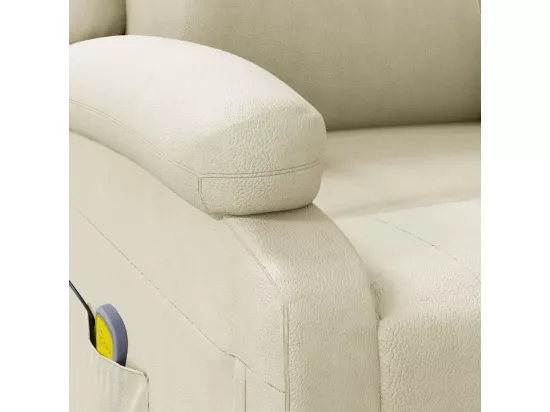 Fauteuil de massage Crème Similicuir