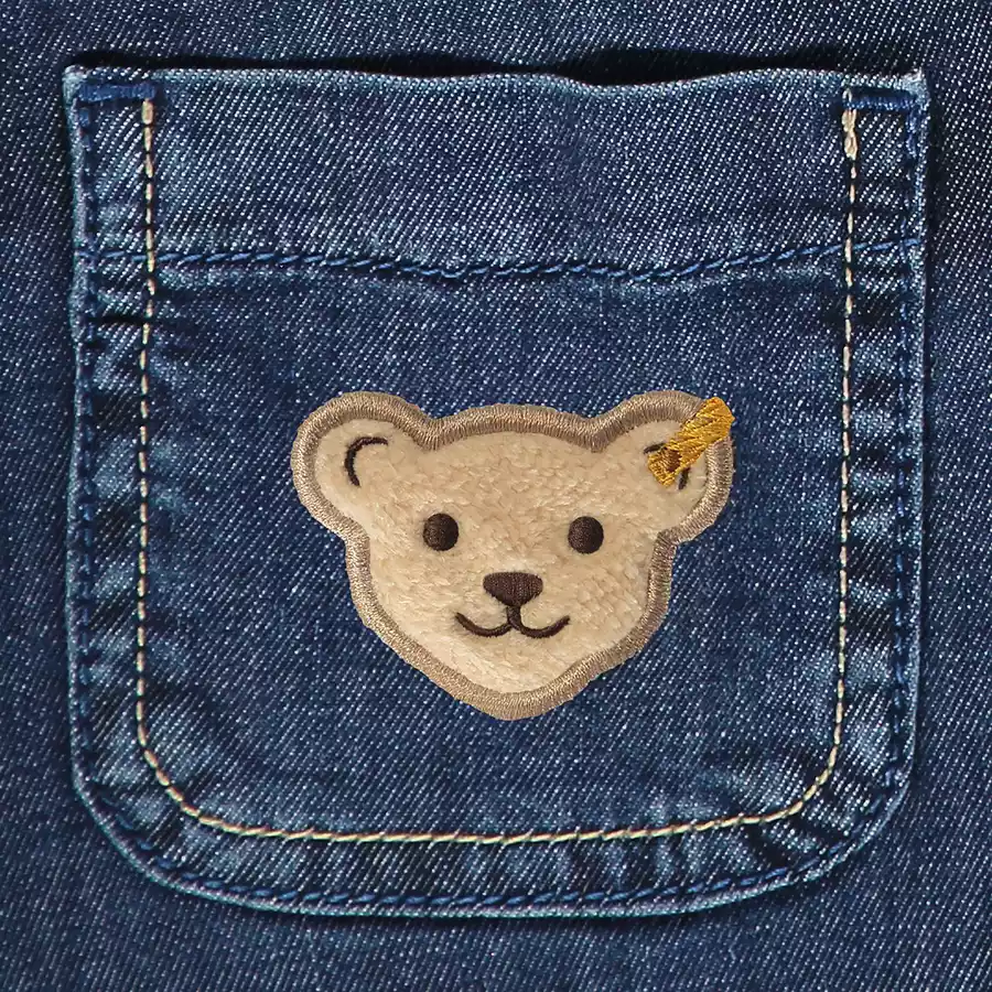 Steiff Girls Jeanshose, blue denim