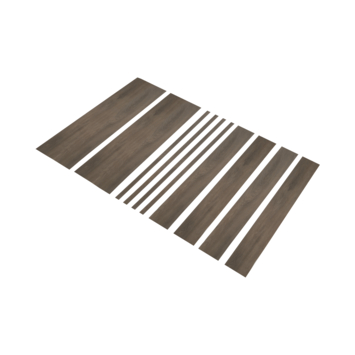 Firststep traprenovatieset pvc-treden bruin eiken, 4 stuks