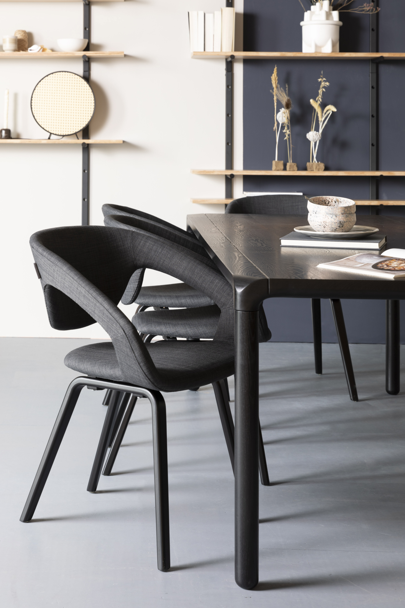 Eettafel Storm zwart 220 x 90 cm