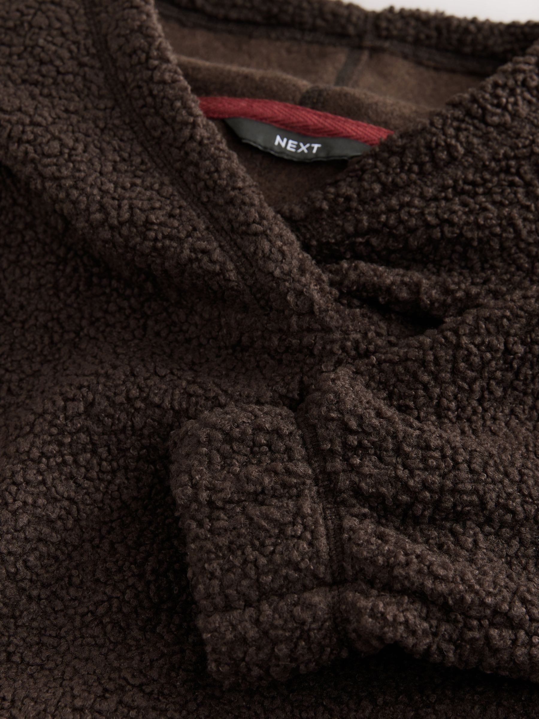 Chocoladebruin - Soft Teddy Borg Longsleeve Hoodie