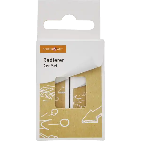 Schreibwelt Radierer 2er