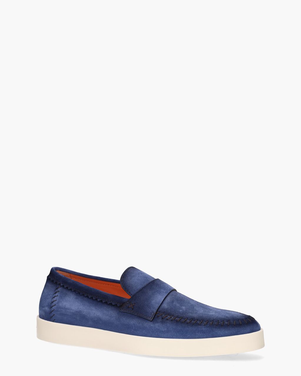 Santoni 18087 Kobaltblauw Herenloafers