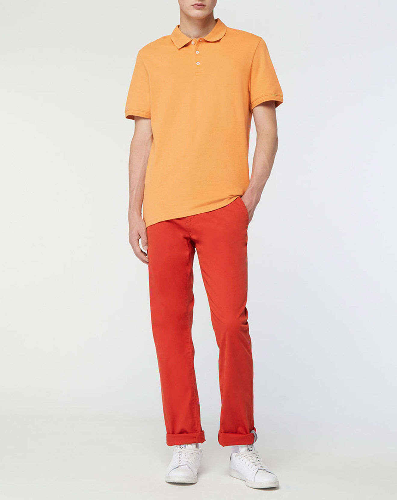 Galeries Lafayette Polo droit en Coton bio Soloc orange
