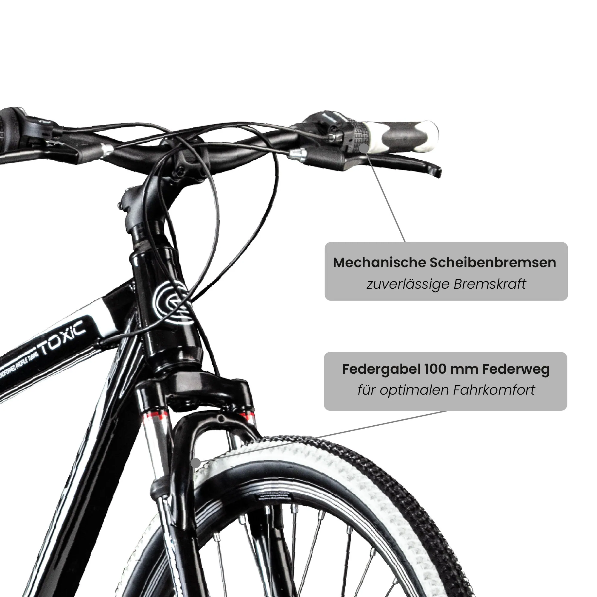 Galano Toxic 26 Zoll Mountainbike 145 - 185 cm MTB Hardtail Fahrrad 21 Gänge Scheibenbremsen Damen Herren Jugendliche unisex