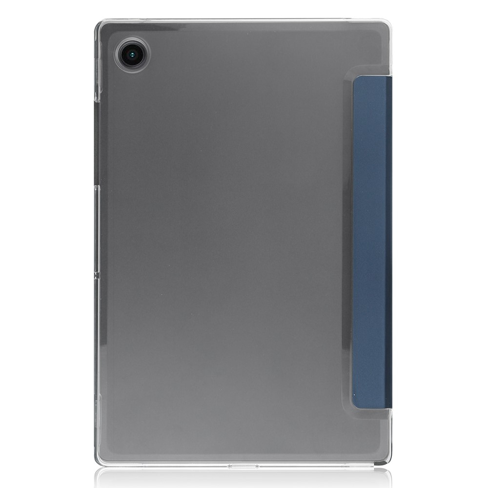 Samsung Galaxy Tab A8 10.5 (2021) Leder Cover Schutz Hülle   Hybrid Hardcase - Dunkelblau / Transparent
