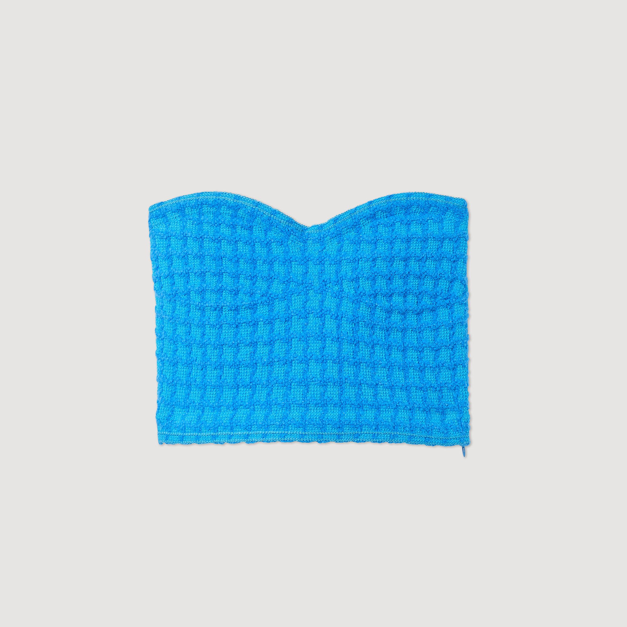 Bustier court en tweed