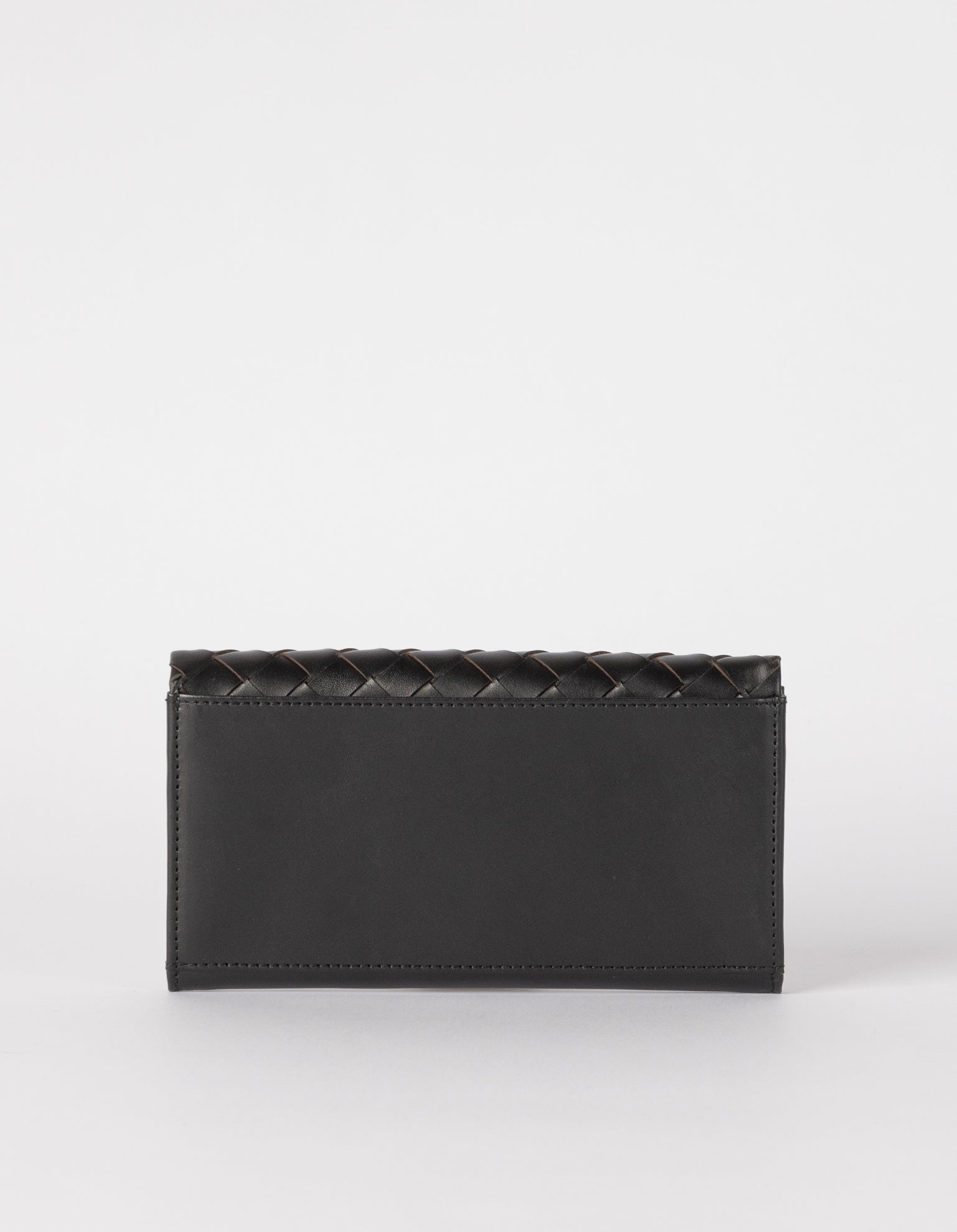 Pau's Pouch - Black Woven Classic Leather