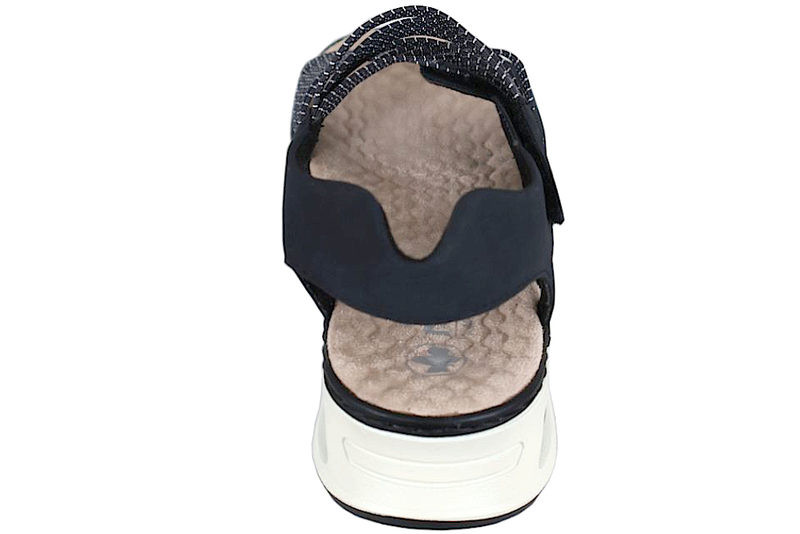 RIEKER SANDAL I MØRKEBLÅ TEKSTIL