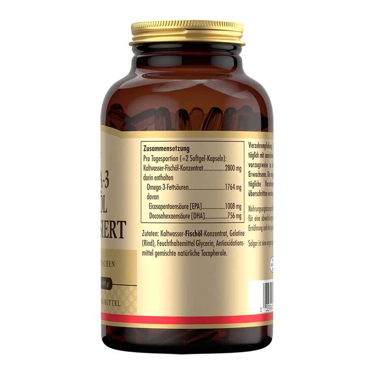 Solgar Omega-3 Fischöl hochdosiert Kapseln, 100 St