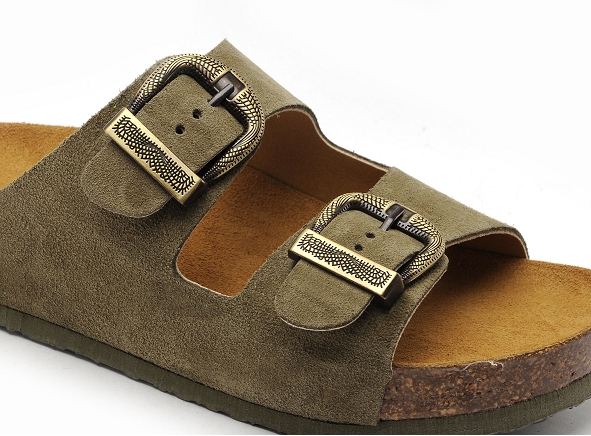Plakton mules et sabots plats femme cp beta ouest 340010 kaki
