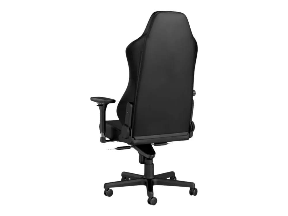 Noblechairs Hero - Stol - ergonomisk - armstøtter - T-formet - vippe - drejeled - aluminium, polyurethan, stål, memory foam, polyuretan vegan falsk læder - sort