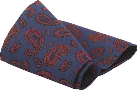 Suitable Zijde Pochet Paisley Navy PO24-15 kopen