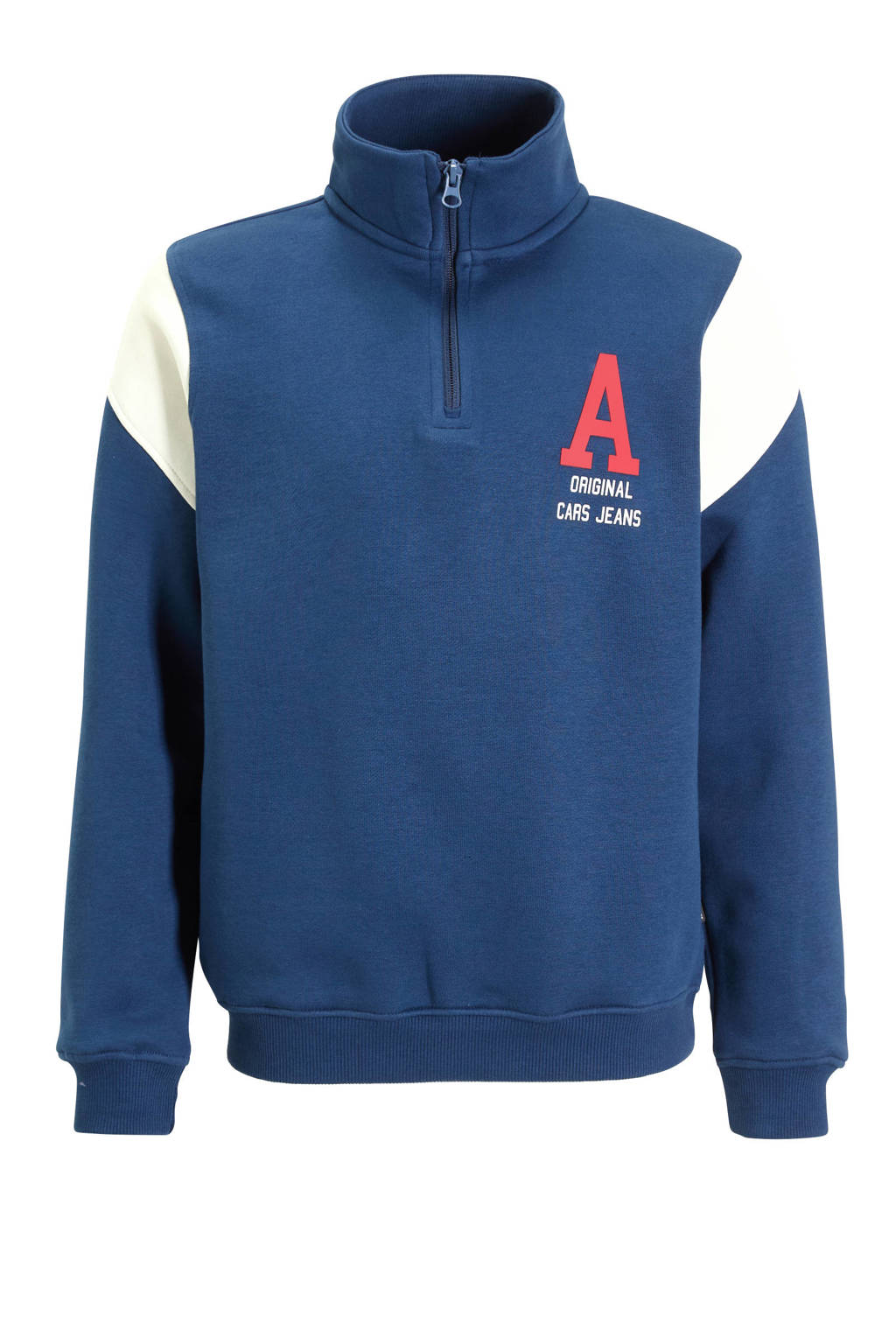 Cars sweater COSTNER met backprint donkerblauw/offwhite