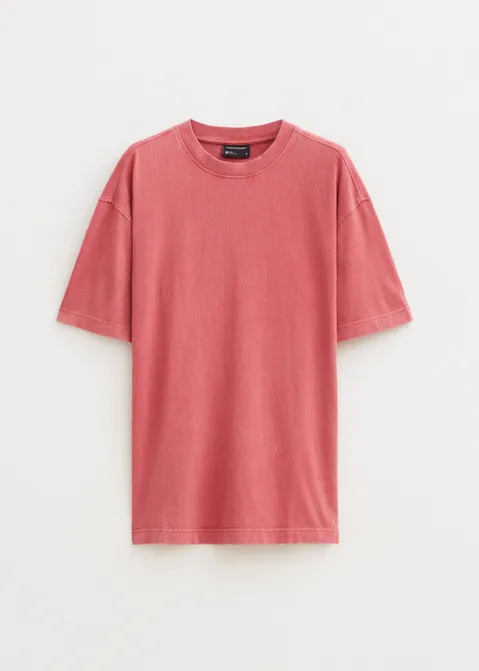 Oversized t-shirt washed rood (KRL.D)