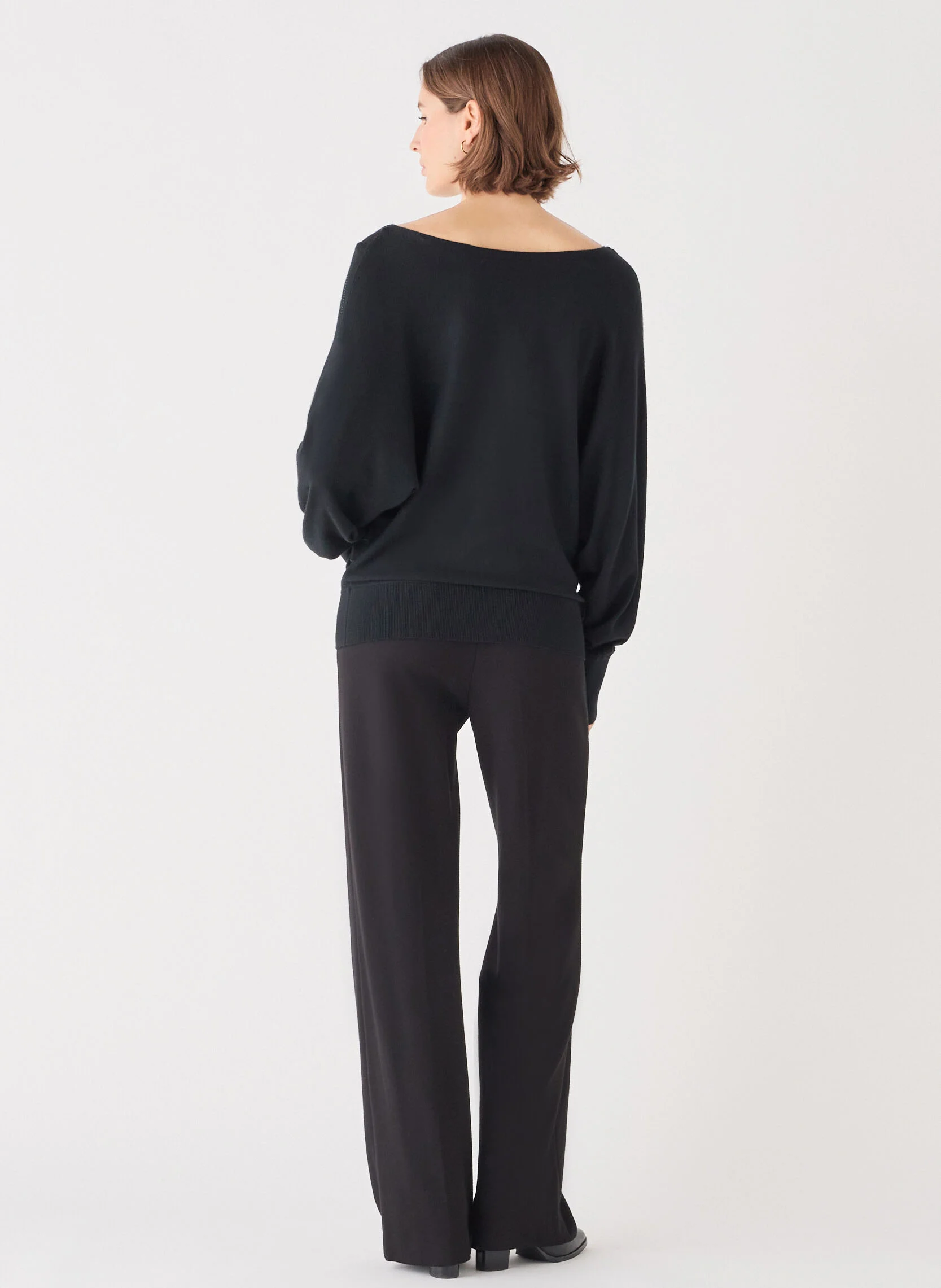 MIU4 - Pull ample col bateau | Noir