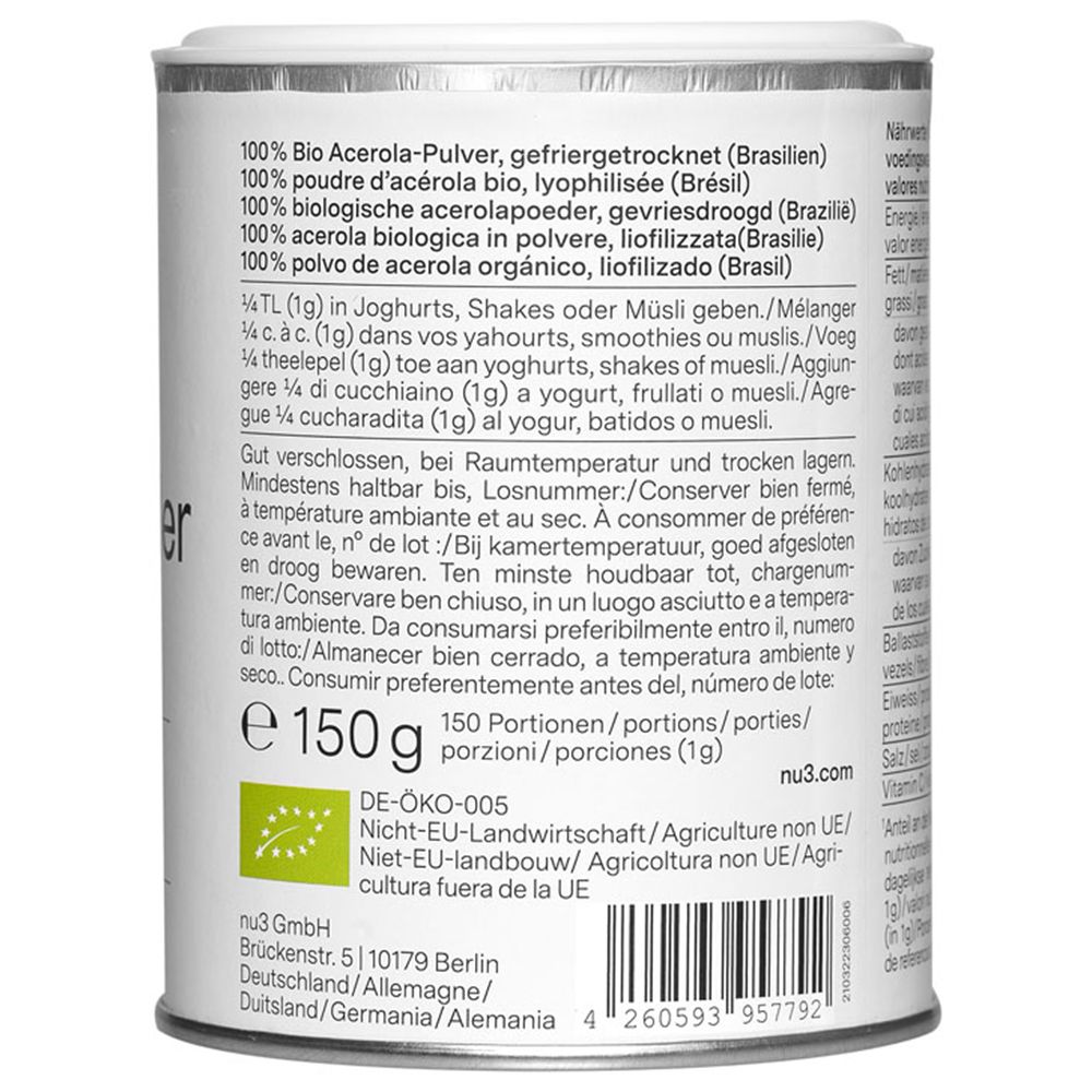 nu3 Bio Acerola Pulver