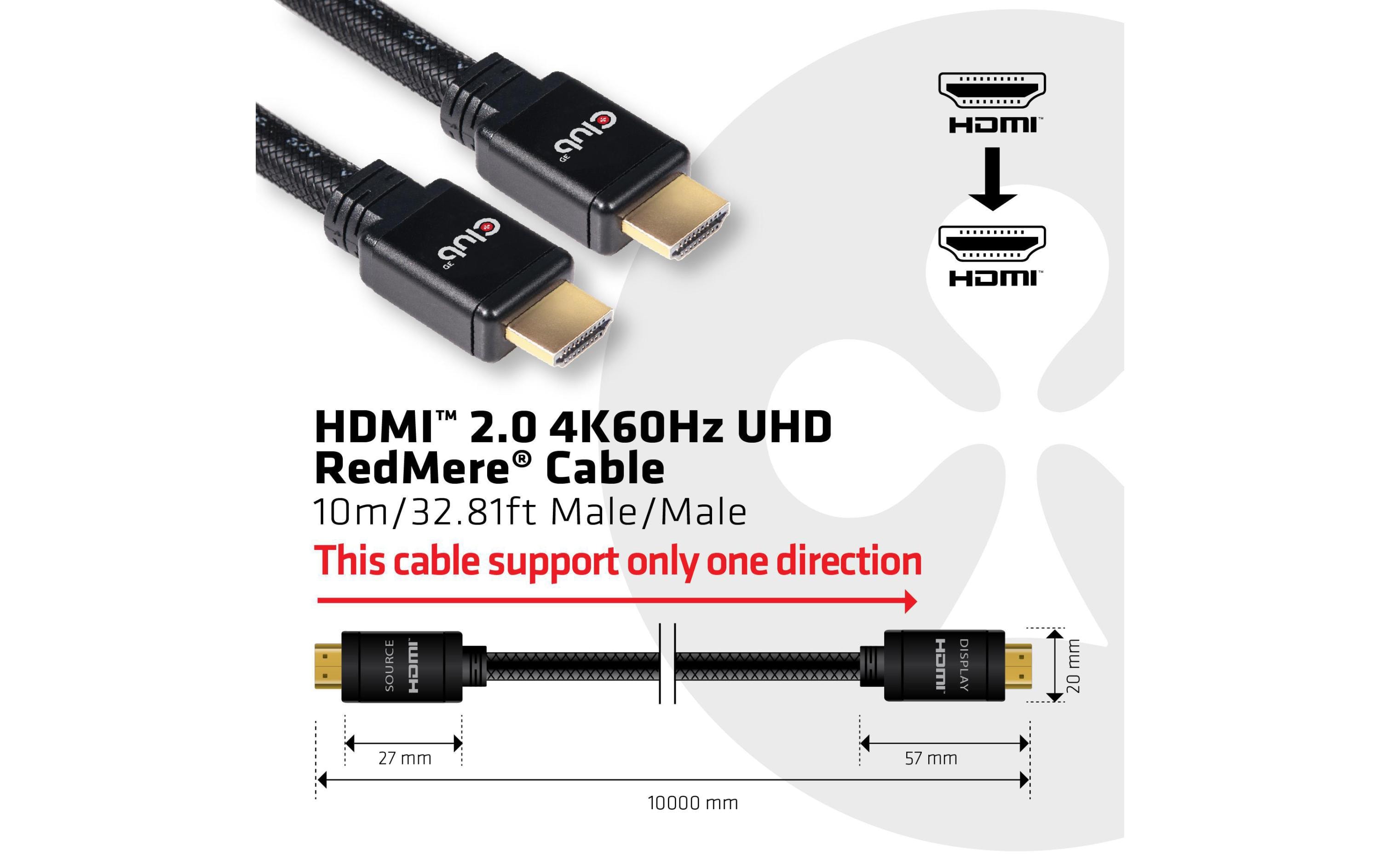 Kabel HDMI 2.0 4K60Hz UHD RedMere, 10 mHDMI 2.0 4K60Hz RedMere Kabel