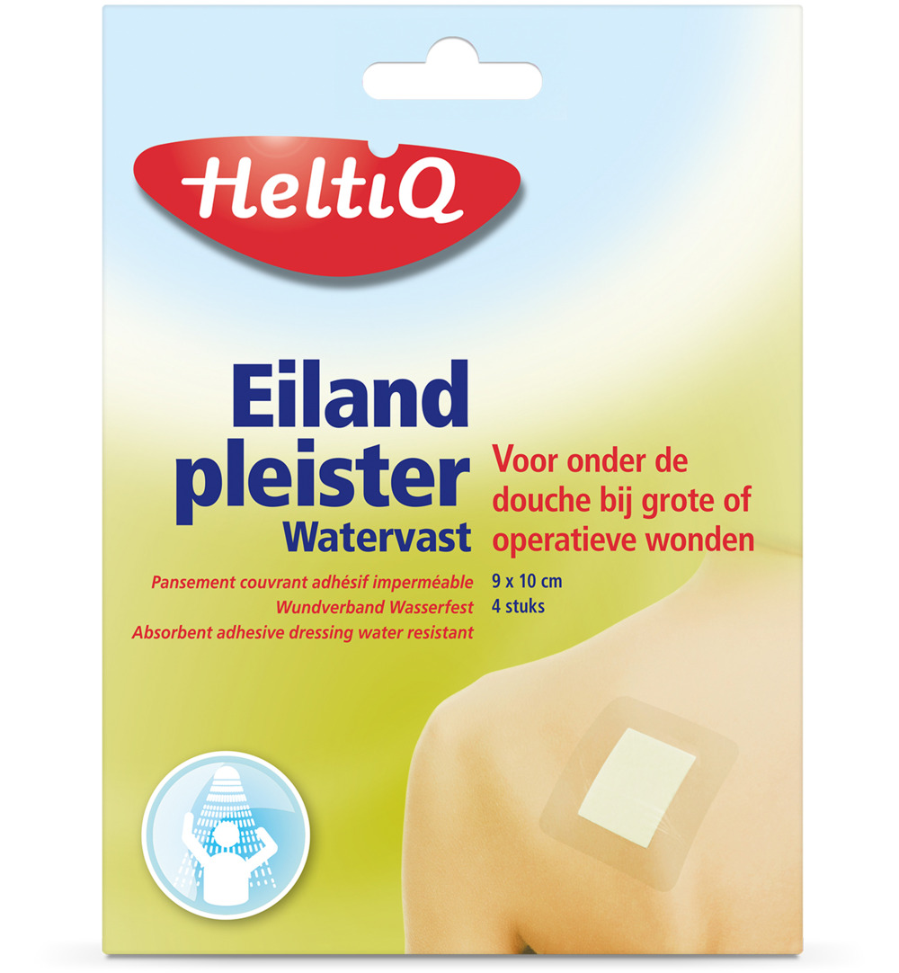 HeltiQ Eilandpleister watervast 9 x 10 cm (4 stuks)