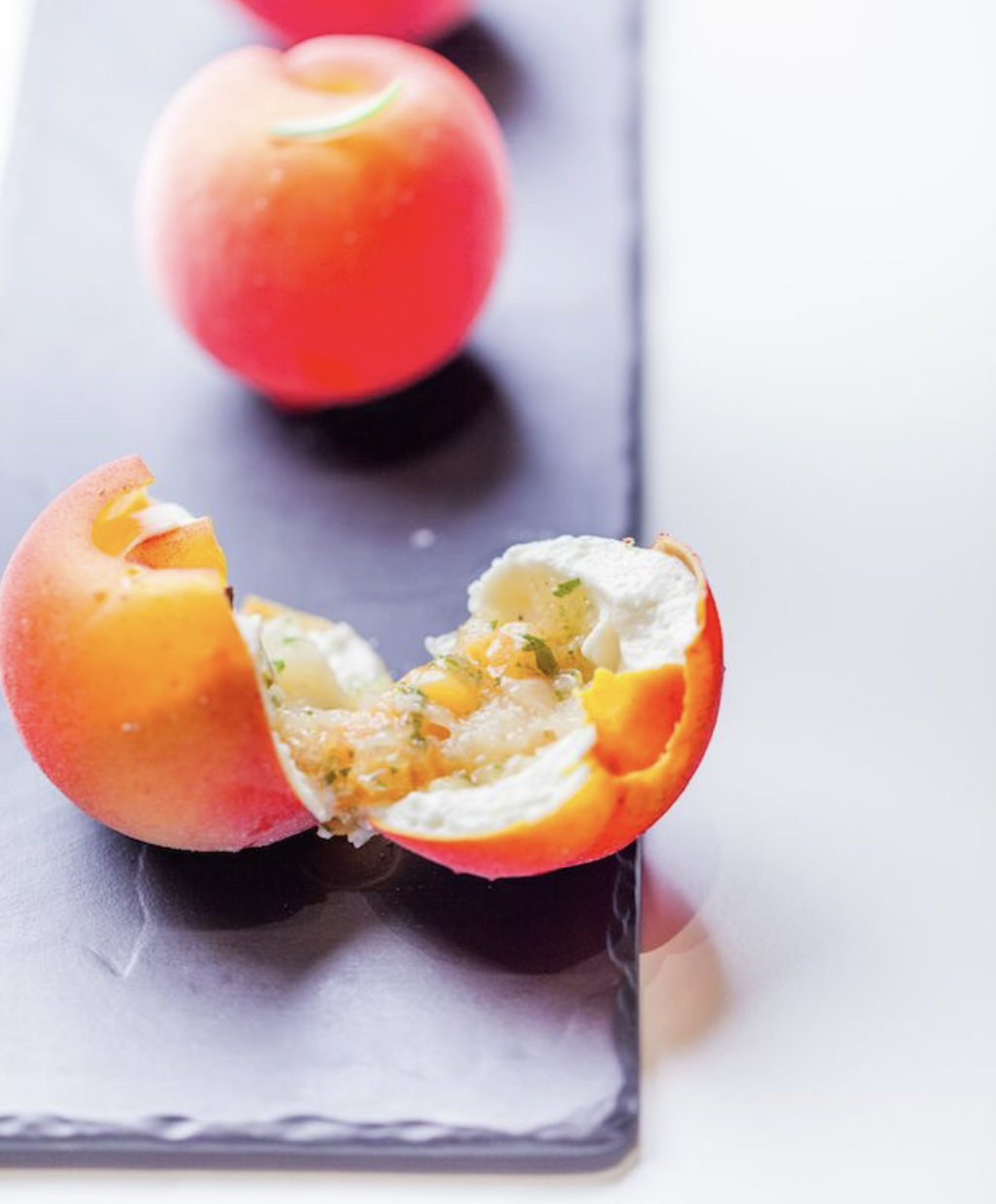 (6-fach) Silikon Trend Früchte Kuchen Form DIY Gussform für Virale Frucht Desserts - Pfirsich