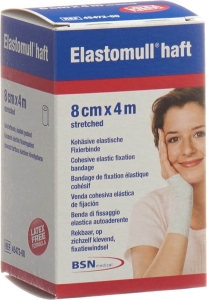 ELASTOMULL HAFT Gazebinde weiss 4 m x 8 cm, 1 Rolle