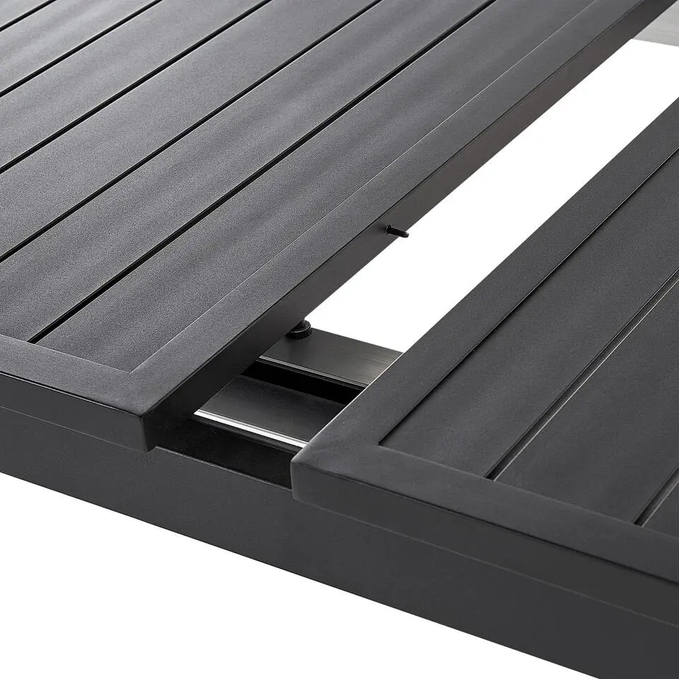 VALCANETTO/TAVIANO - Tuinset voor 6 - Zwart - Aluminium