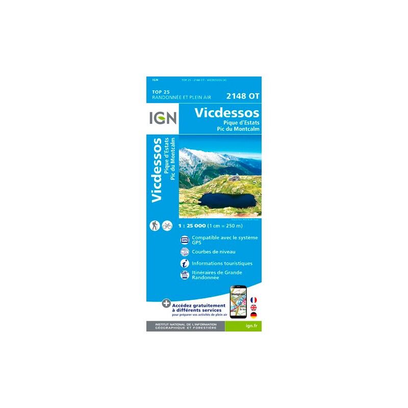 Vicdessos / Pique D'Estats Et Pic Du Montcalm - Carte topographique