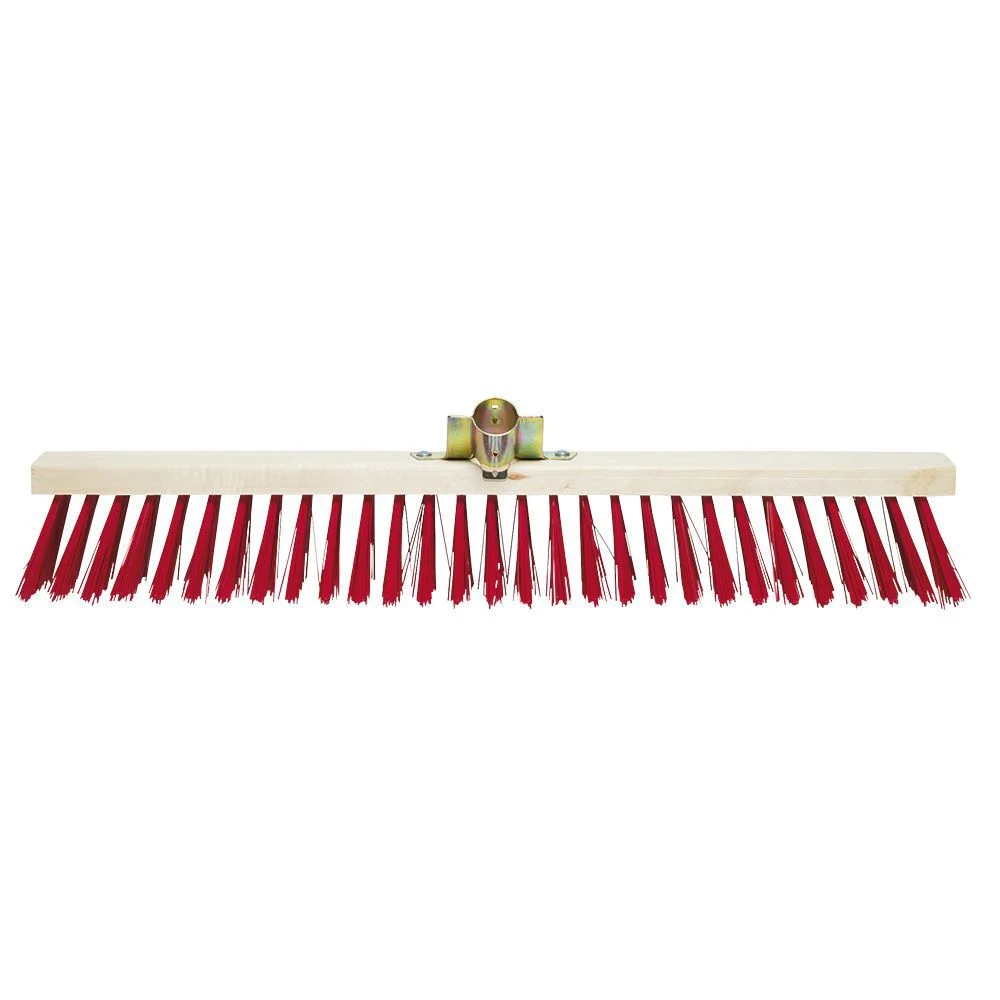 Tête de balai en bois poils rigides pour extérieur 60cm