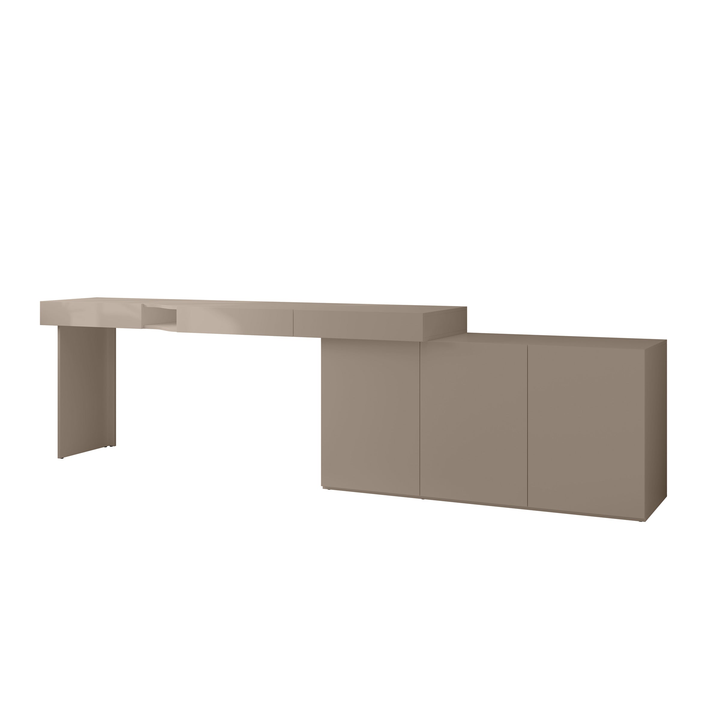 Meubella - Whenua - Bureau links - Beige - 301x55x79 cm