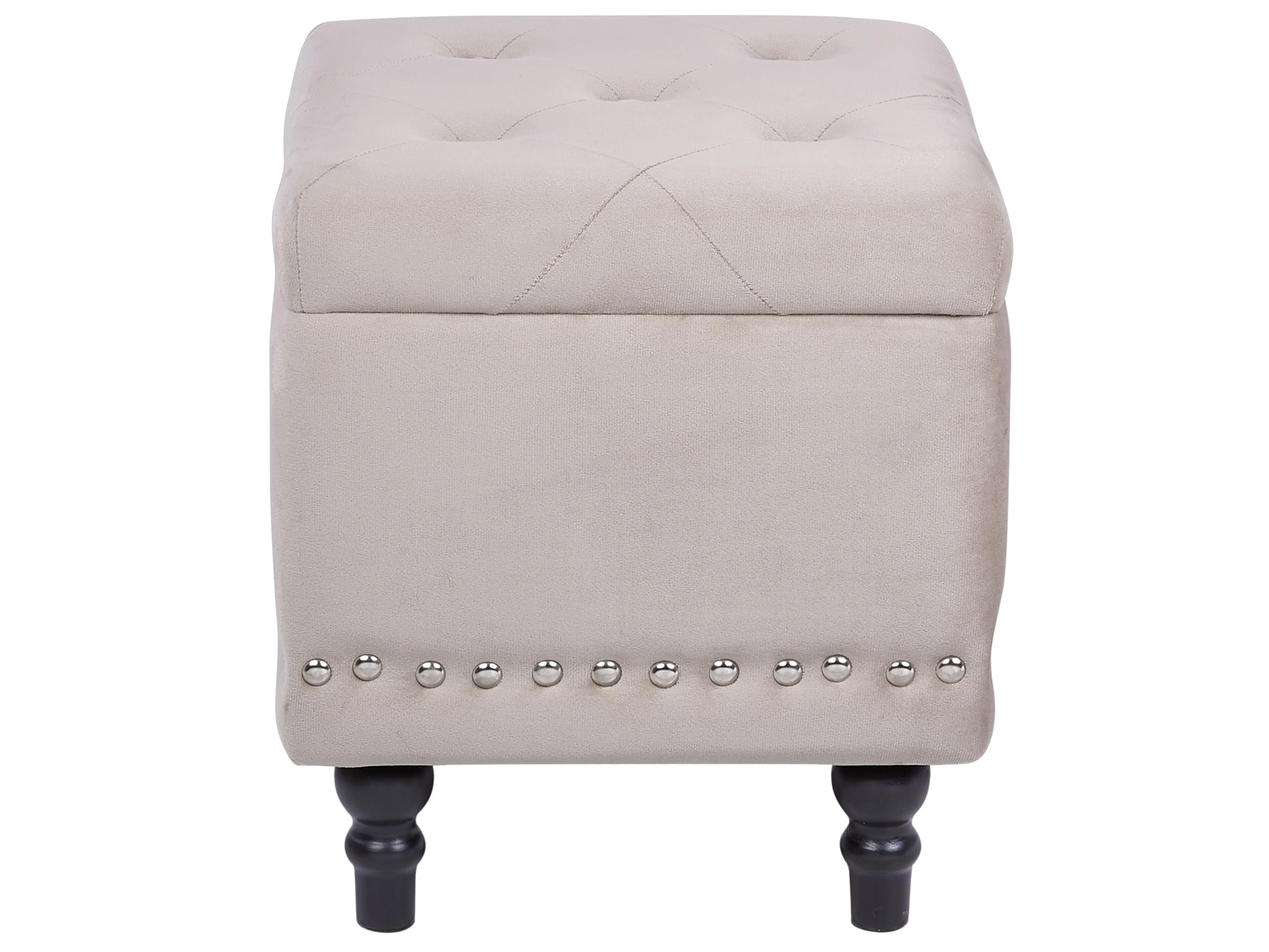 Poef met opbergruimte LORETTO Fluweel Beige