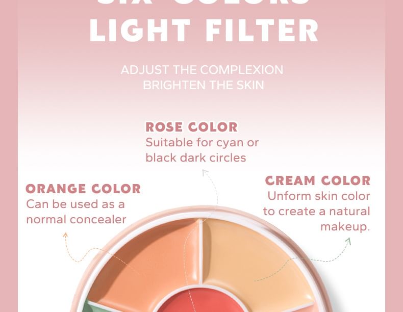 BEAUTY GLAZED - 6 kleuren Phantom Concealer Palette