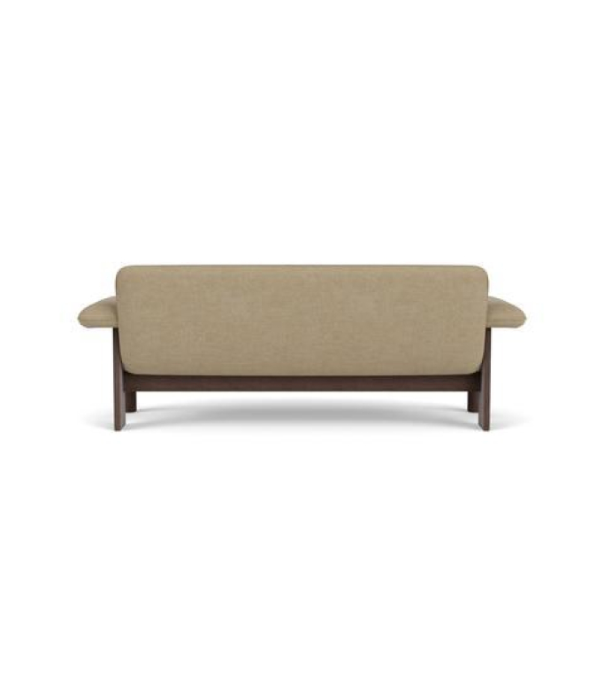 Audo Copenhagen Brasilia 2-zits bank donker eiken Bouclé 02 Beige
