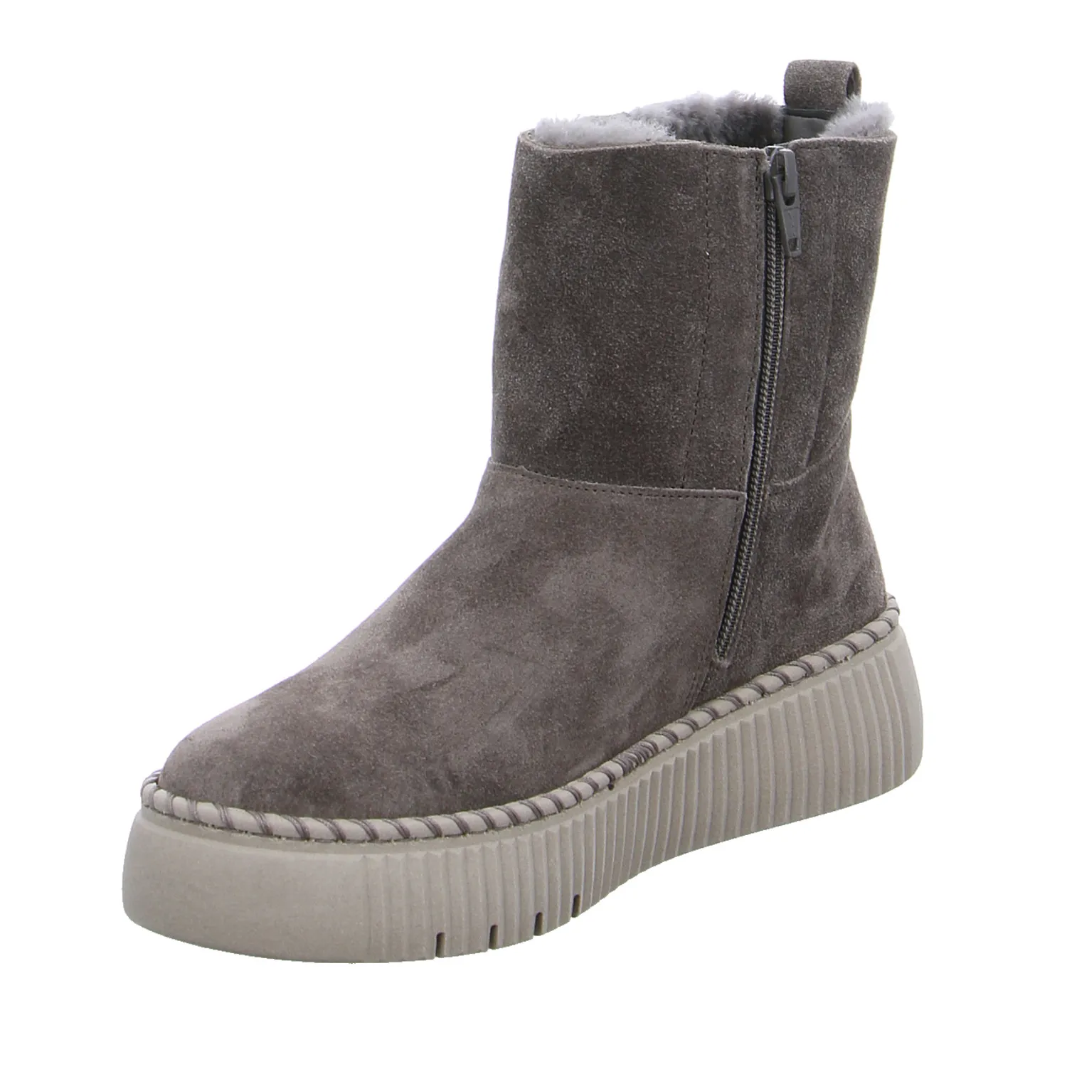 GABOR Boot Grau Leder