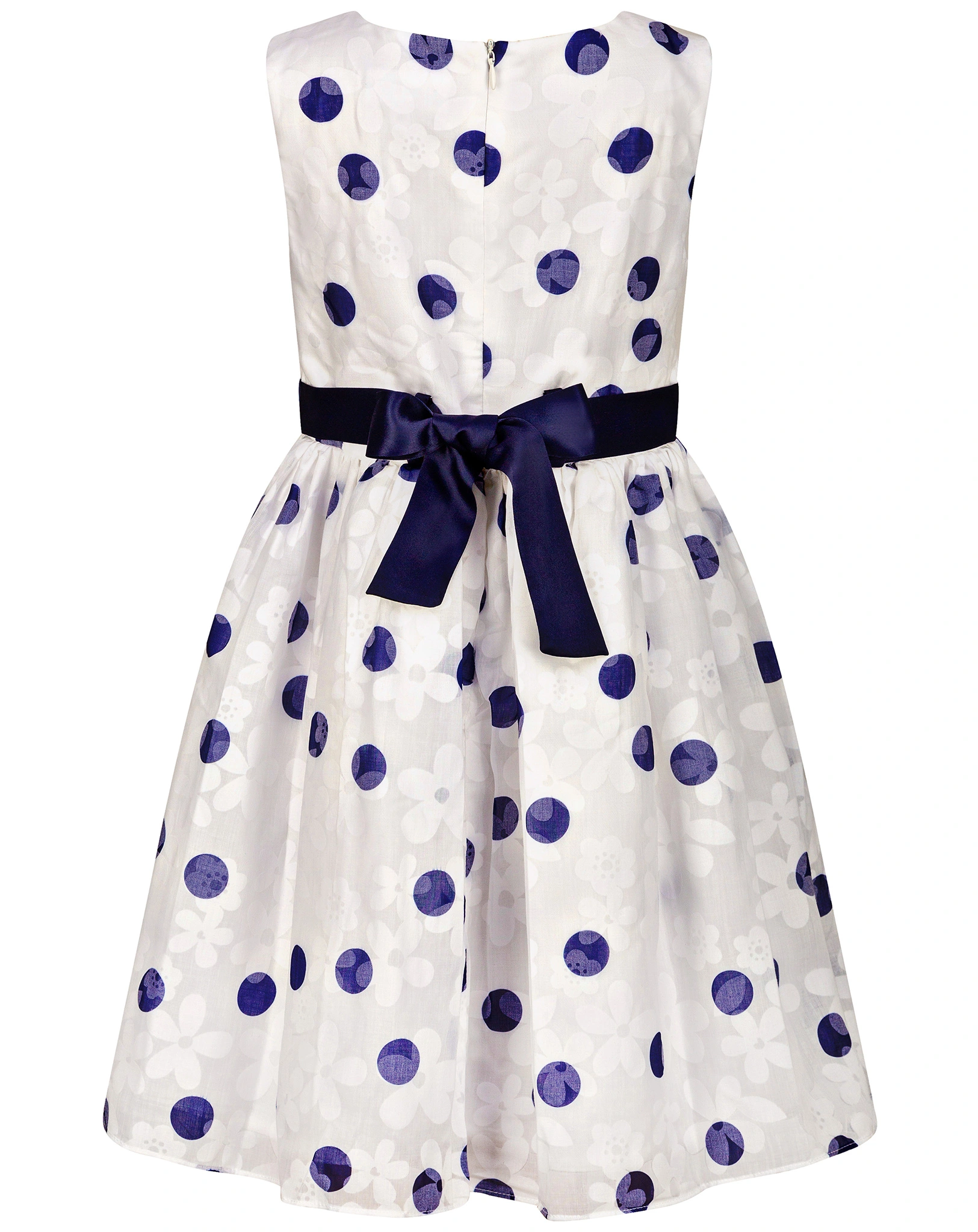 Kleid DOTS & FLOWERS ärmellos in navy