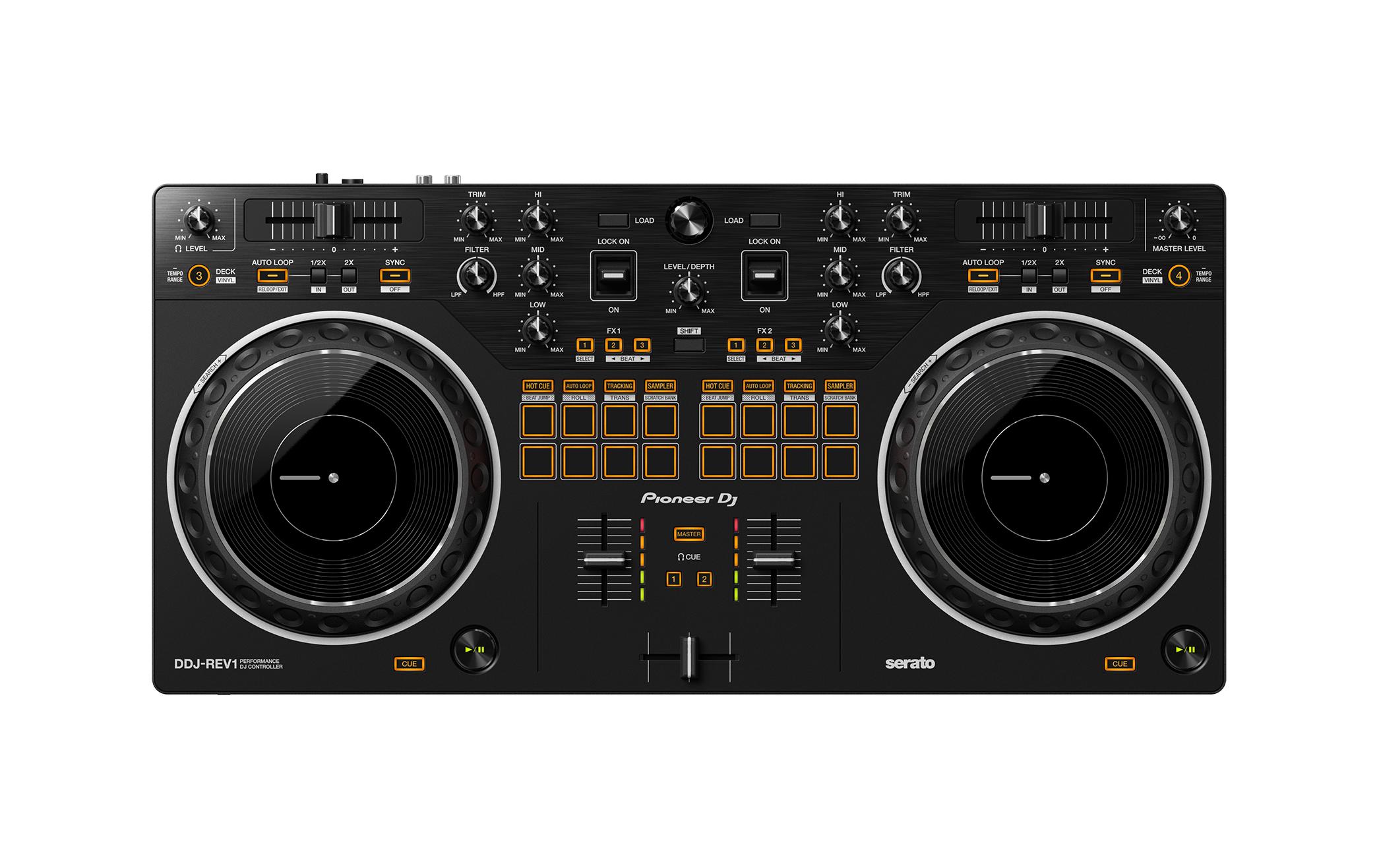 DJ-Controller DDJ-REV1<br>2-Kanal-Profi-DJ-Controller im Scratch-Stil für Serato DJ Lite