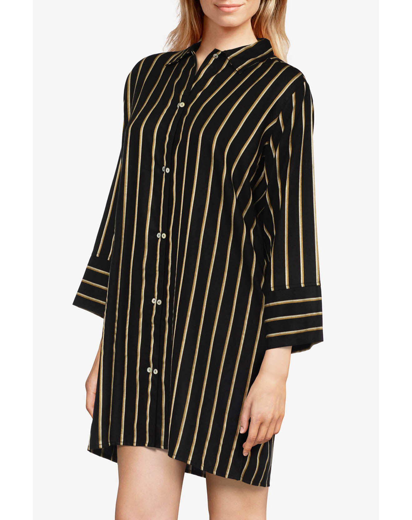 Femilet Chemise de nuit Graphic noir/doré