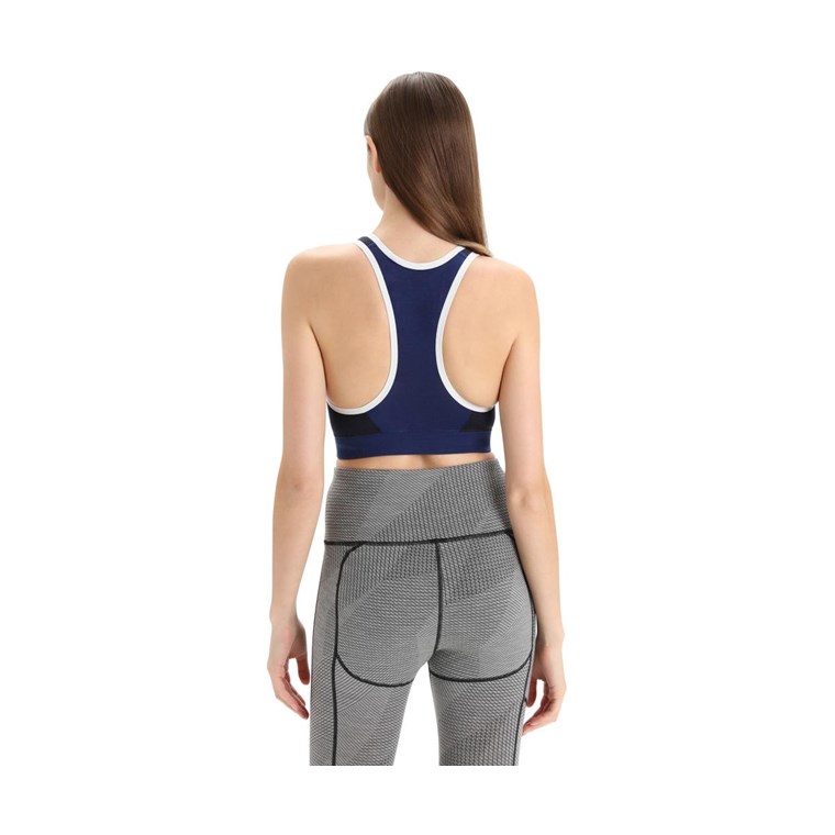 Icebreaker ZoneKnit Sports Bra Women Royal Navy/Midnight Navy