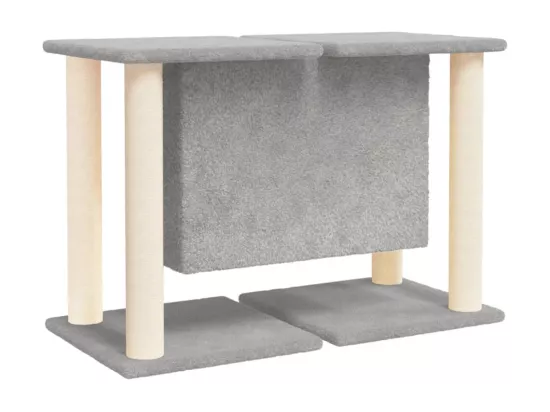Arbre à chat avec griffoirs en sisal Gris clair 50 cm