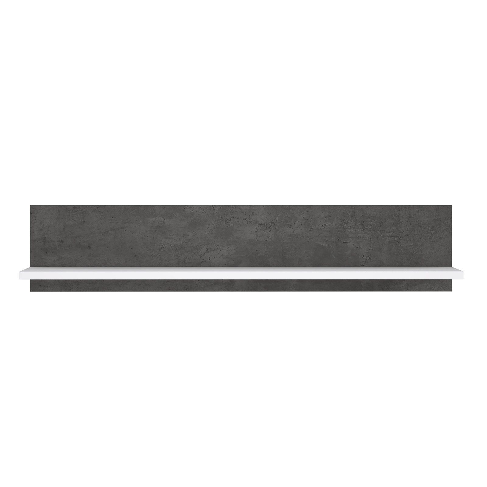 Wandboard - Betonoptik - weiß - 125 cm breit