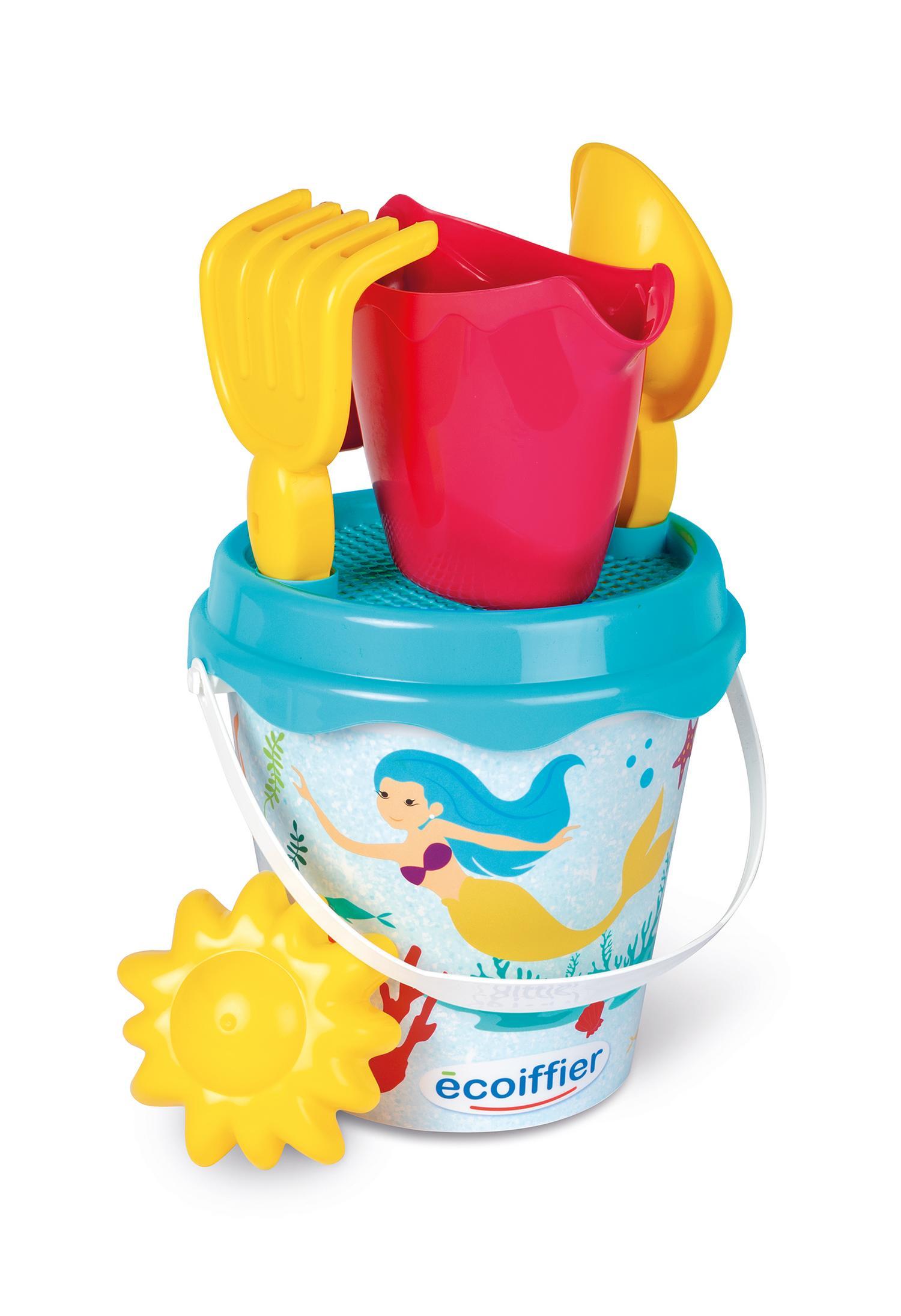 SEAU PLAGE GARNI SIRENE 17CM