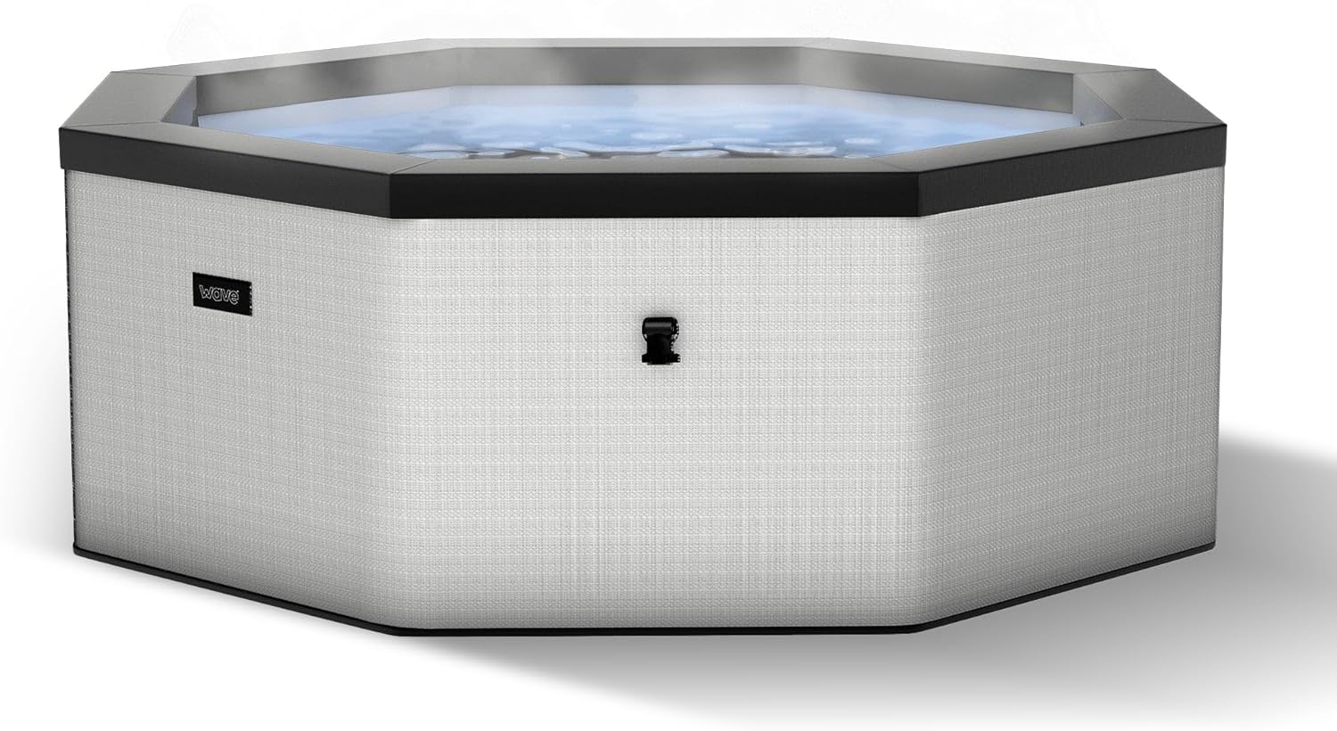 Wave Eco Foam Spas | Tragbarer Outdoor-Hot Tub mit schneller Aufheizung | Strapazierfähiges PVC-Material | Einfacher Aufbau (Como, 6 Personen | Graphitgrau)