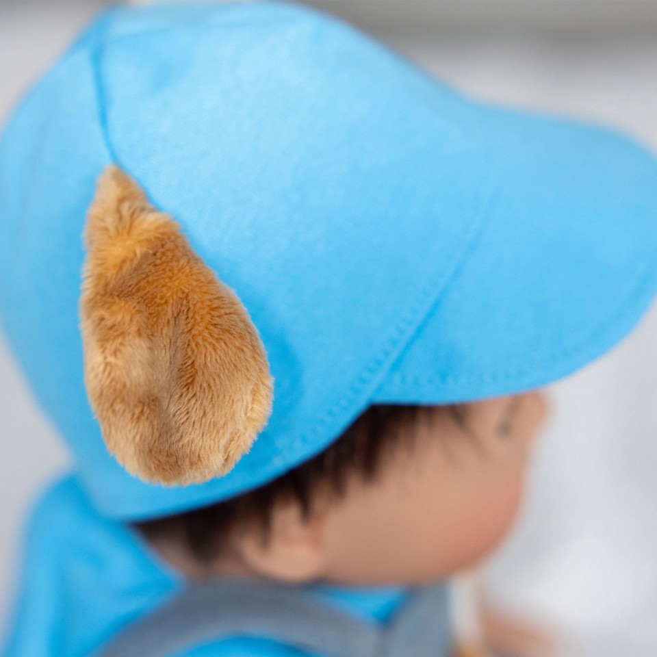 Tiny Treasures - dukke-outfit med hundehvalp i 3 dele