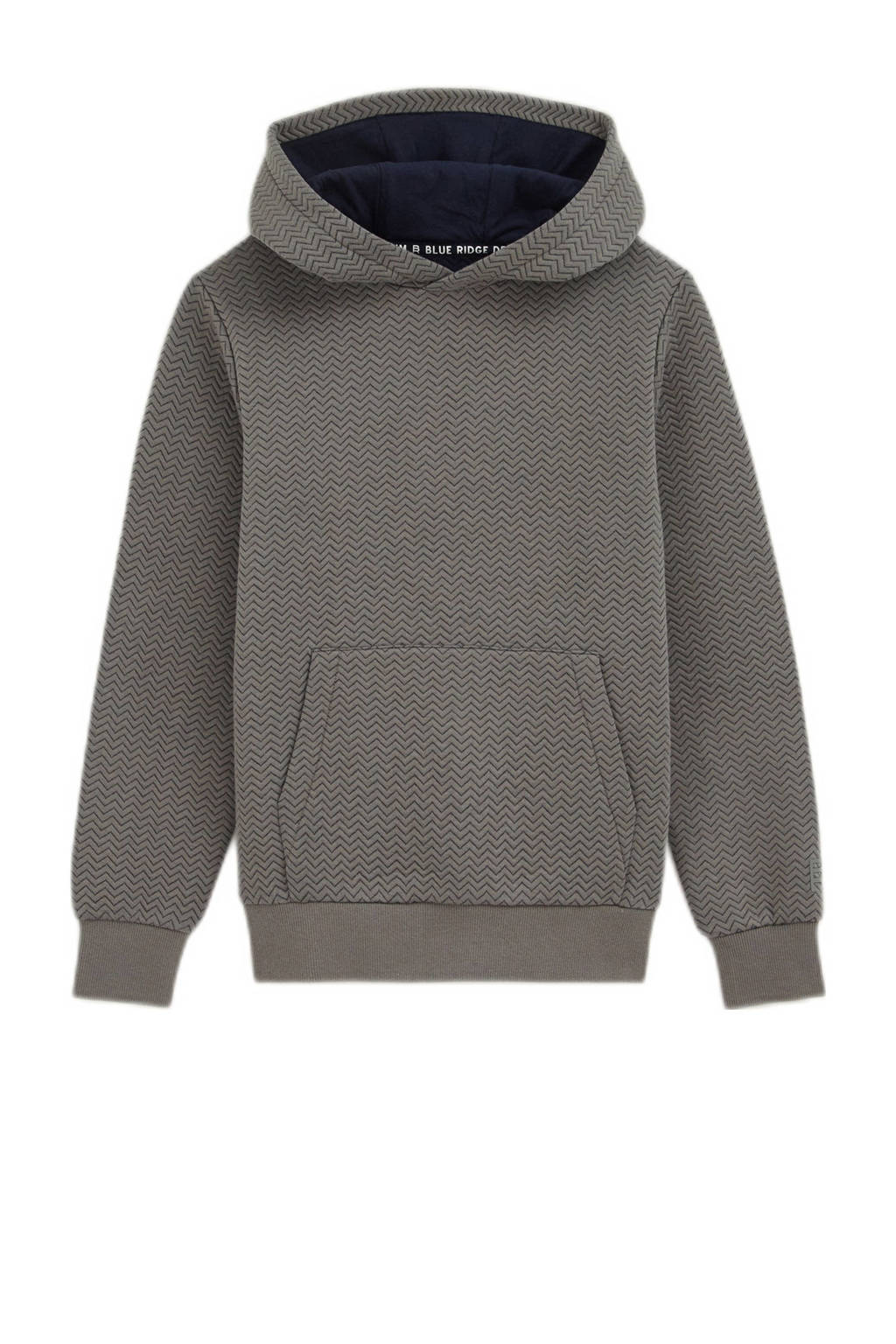 WE Fashion sweater met all over print grijs