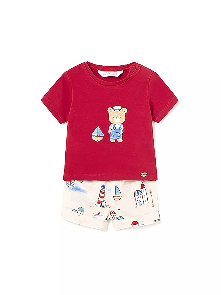 MAYORAL Baby Set 2-teilig T-Shirt und Shorts rot