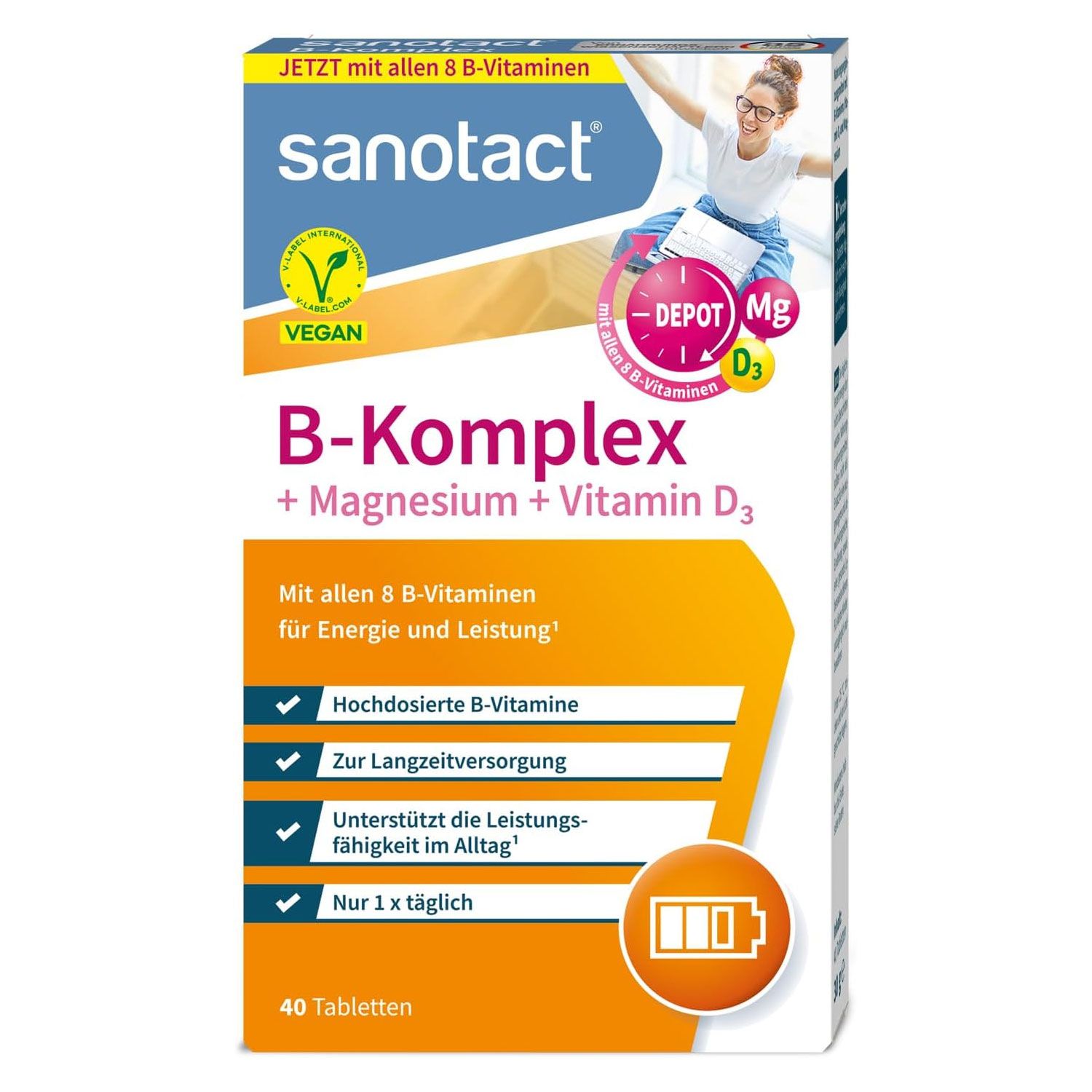 Sanotact B-Komplex + Magnesium + Vitamin D3 Tabletten