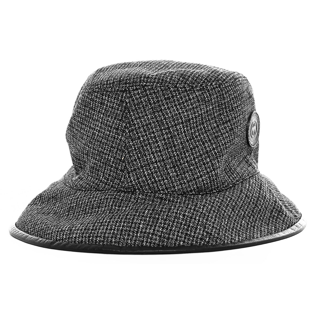 Gucci Bob en Laine & Cuir gris - Neuf avec étiquette