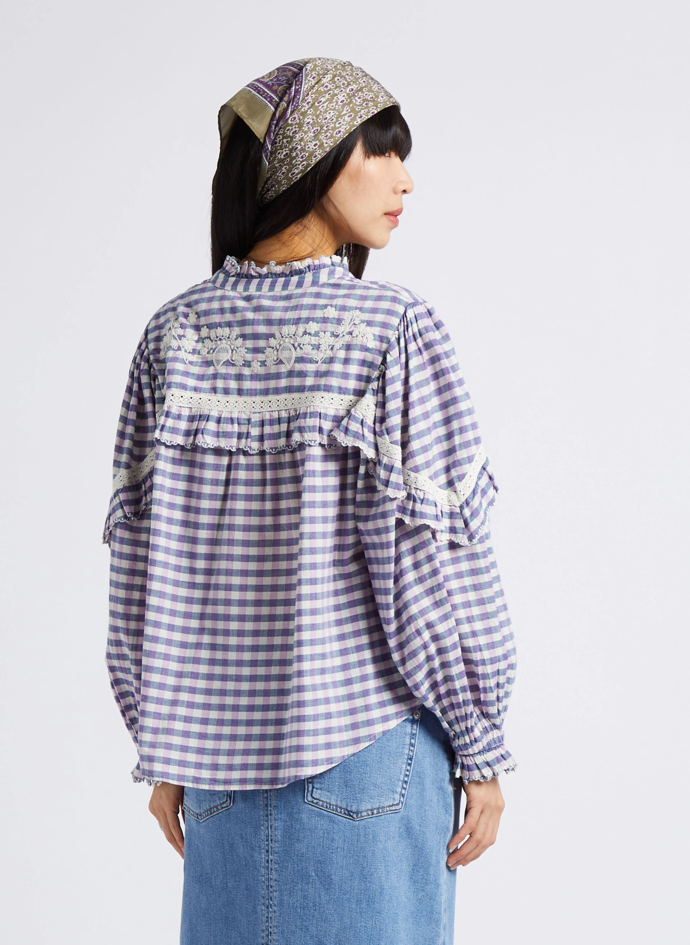 NOELIANNE - Blouse brodée et imprimée en coton bio | Multicolore