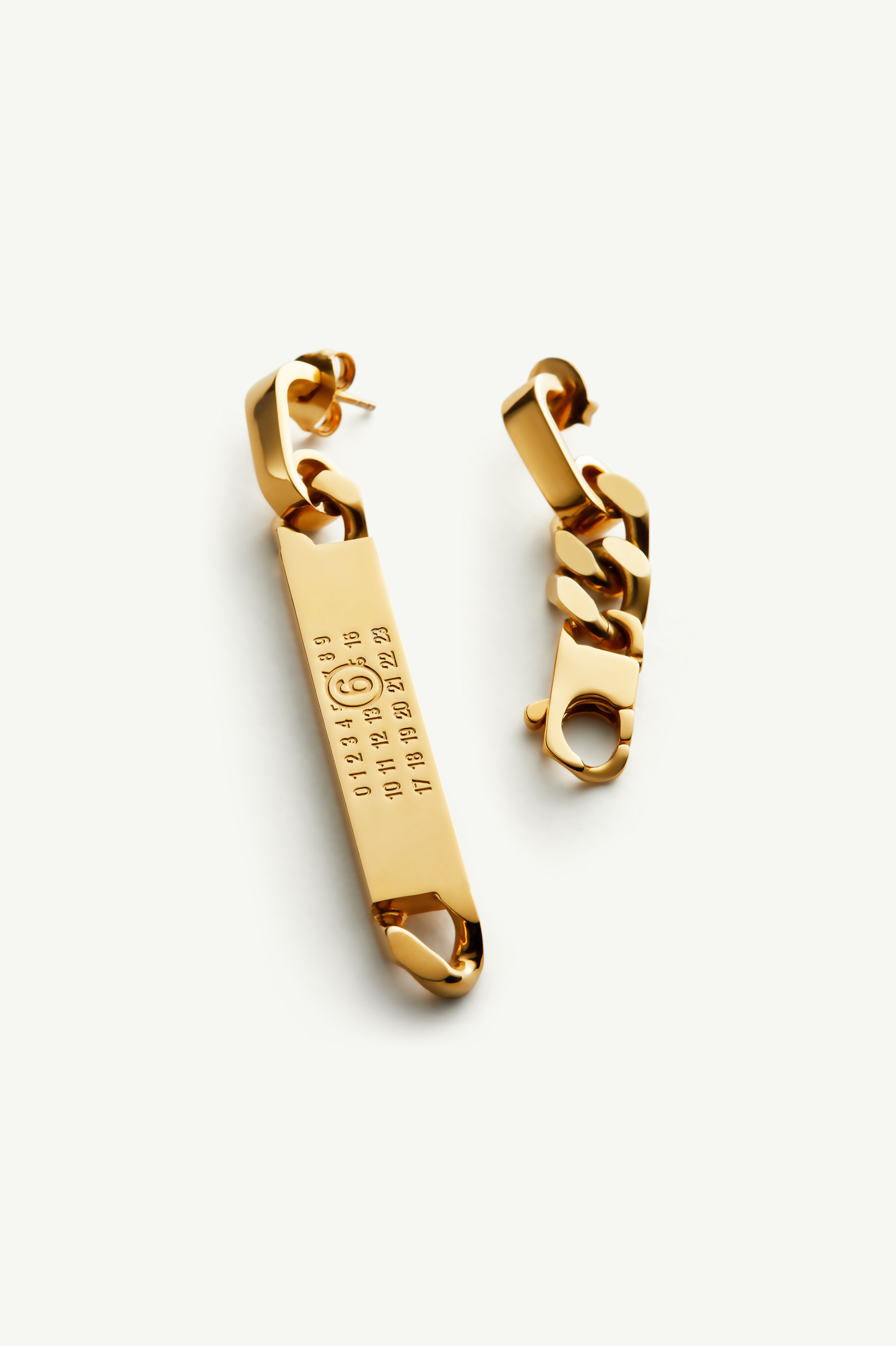 Set de pendants d'oreilles à chaîne pour femme | MM6 Or